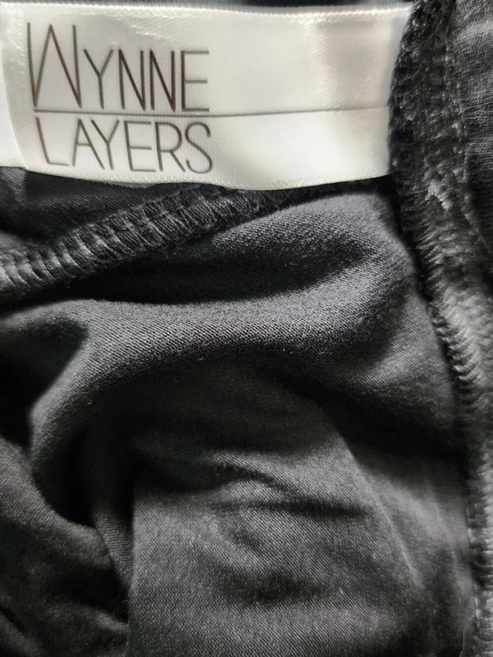 Wynne Layers Women's XL Black Pleated Wide Leg Cropped Palazzo Pants High Rise - Picture 5 of 8